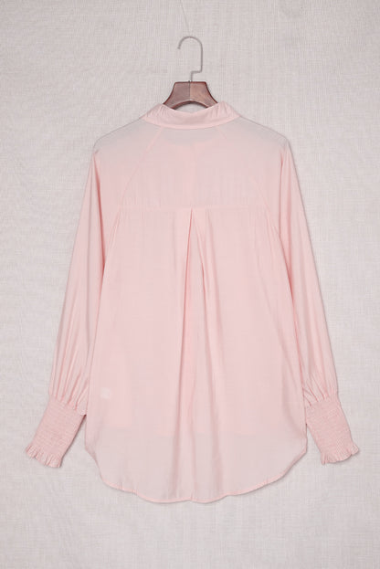 Pocketed Button Up Long Sleeve Shirt