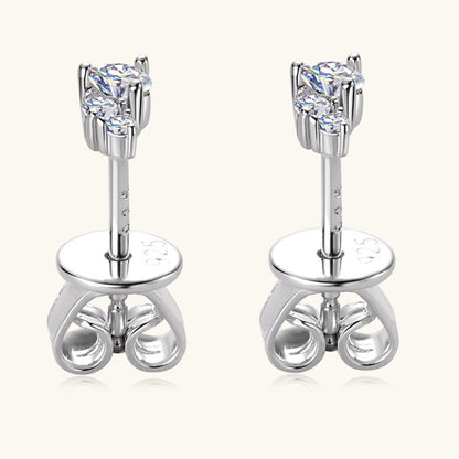 925 Sterling Silver Moissanite Stud Earrings