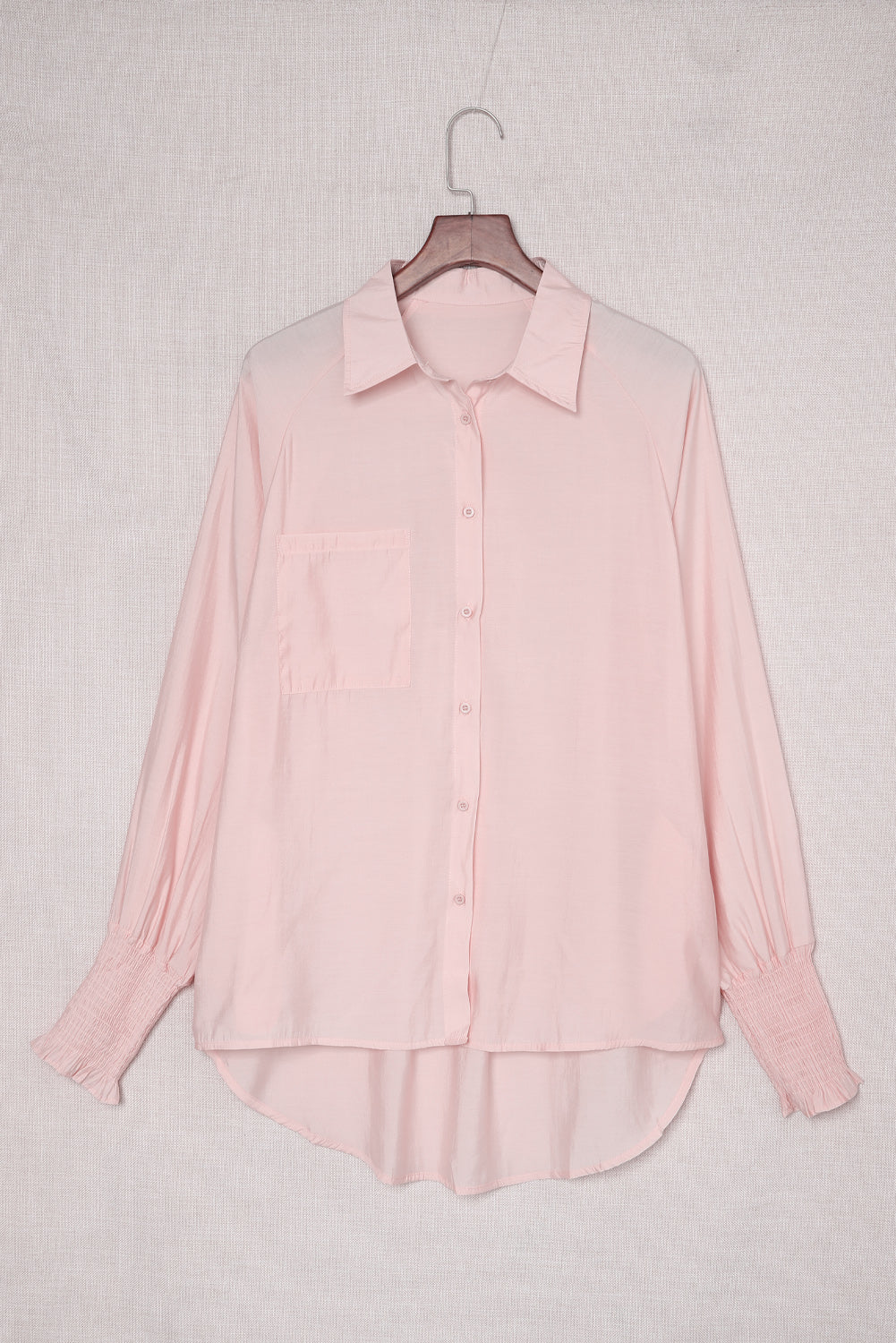 Pocketed Button Up Long Sleeve Shirt